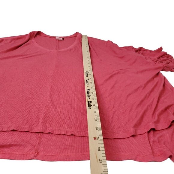 Anthropologie Akemi + Kin Blouse XS Small Pink Capa Fluttered Tunic Top Oversize - Picture 11 of 11